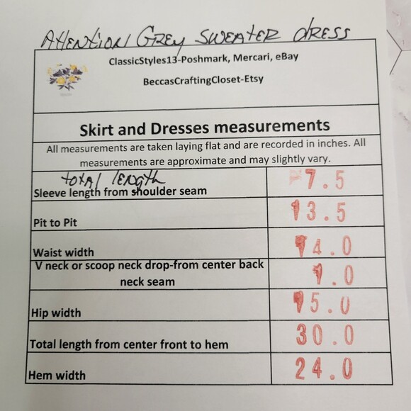 Attention dark gray sweater dress cap sleeves scoop neck cable knit size XS - Picture 4 of 4